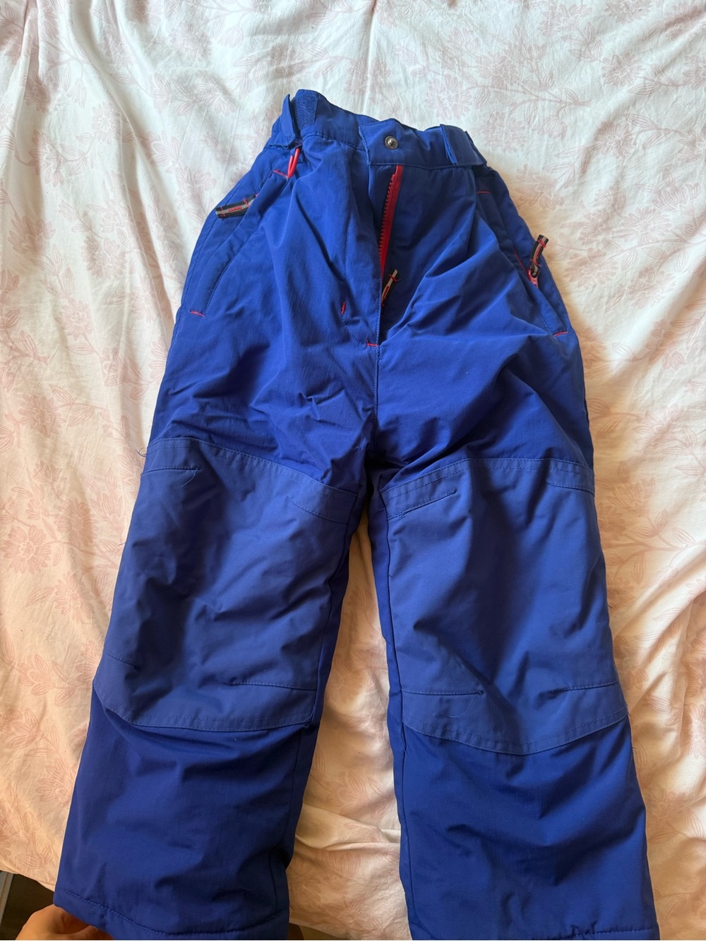 Amazon Essentials Blue and Red Kids Snow Pants